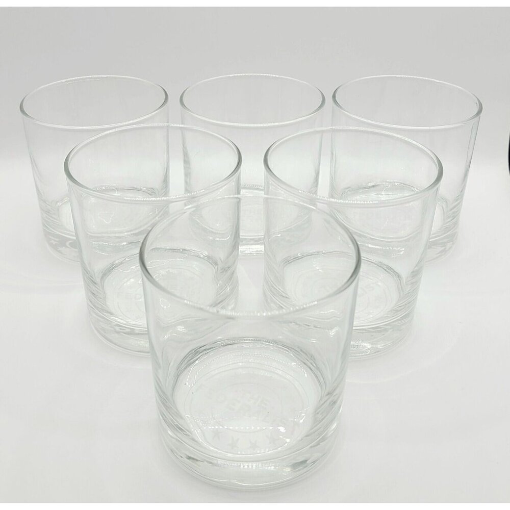 The Federalist Whiskey Tumbler Glass Set Of 6 New In Box Man Cave Gift Bar Ware